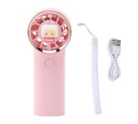 Bonito ventilador de mano, velocidad del viento ajustable, compañero portátil, carga rápida, larga duración de funcionamiento, ligero, silencioso