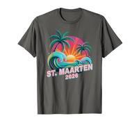 Bonito Viaje a ST Maarten 2026, natación, Vacaciones a Juego con niñas de Familia Camiseta