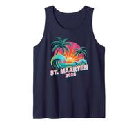Bonito Viaje a ST Maarten 2026, natación, Vacaciones a Juego con niñas de Familia Camiseta sin Mangas