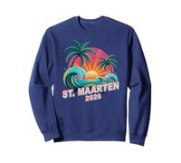 Bonito Viaje a ST Maarten 2026, natación, Vacaciones a Juego con niñas de Familia Sudadera