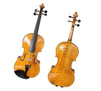 Bonito violín de color amarillo dorado de arce flameado hecho a mano violín sólido