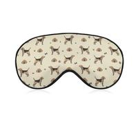 Bonito y adorable antifaz para dormir con diseño de perros Beagle con correa ajustable, cómodo y suave, ayuda para dormir, máscaras de ojos que bloquean la luz