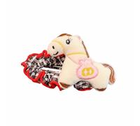Bonito y divertido clip de pelo de caballo, garra lateral de muñeca de caballo, garra grande de pico de pato, clip de borde de animal de felpa para mujer, soporte para cola de caballo del zodiaco