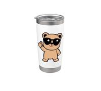 Bonito y divertido diseño de oso de peluche, regalo para adultos, niños, hombres y mujeres Vaso térmico de acero inoxidable de doble pared
