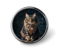 Bonito y encantador gato redondo insignia lindo esmalte solapa broche broche botón personalizado decoración ropa unisex titular sombreros bolsas camisas decoración