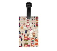 Bonitos animales con etiquetas de equipaje de muñeco de nieve, etiquetas de bolso, equipaje facturado, equipaje de mano y accesorios de viaje para bolso