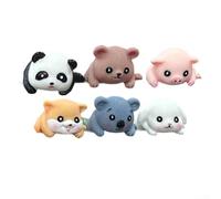 Bonitos animales pequeños que hacen que el trabajo sea divertido y saca lo mejor de tu día con esta colección de seis figuras bellamente elaboradas