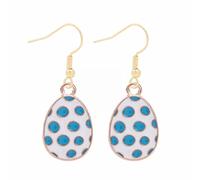 Bonitos aretes colgantes de conejo, aretes de zanahoria con huevo de Pascua, bonitos aretes de aro brillantes para mujer, talla única, Metal, Sin piedra preciosa