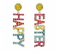 Bonitos aretes colgantes de conejo con forma de huevo de Pascua, zanahoria, aretes de Pascua, bonitos aretes de corazón brillante, talla única, Metal, Sin piedra preciosa