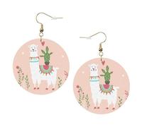Bonitos aretes de cuero de moda dibujados a mano para mujer, 1 par de aretes de piercing estampados ligeros, regalos de joyería para mujeres y niñas
