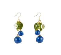 Bonitos aretes de fruta, aretes colgantes ligeros para mujer, Large, Latón, Sin piedra preciosa