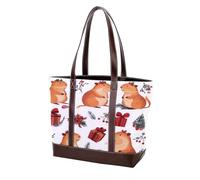 Bonitos bolsos capybara-63 para mujer, bolsos grandes de cuero lavado suave y duraderos, multicolor, 33,8 x 12 x 31 cm