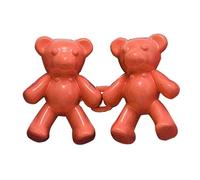 Bonitos botones de mezclilla de oso sin costura, ajustables, hacen que los pantalones sean más apretados para vestidos de mezclilla, lindo oso sin coser botón de cintura, talla única, como se describe