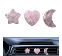 Bonitos clips de ventilación de coche | 3 clips de salida de coche de | Decoración de salida de aire de vehículo con forma de estrella de luna y corazón para salida de aire automotriz