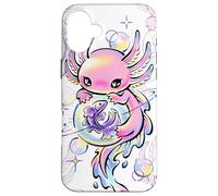 Bonitos Cristales mágicos morados de ajolote Kawaii Carcasa para iPhone 16 Plus