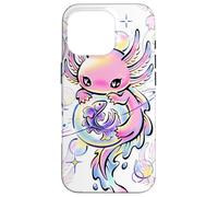 Bonitos Cristales mágicos morados de ajolote Kawaii Carcasa para iPhone 16 Pro