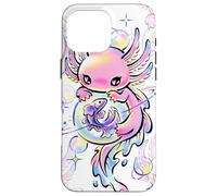 Bonitos Cristales mágicos morados de ajolote Kawaii Carcasa para iPhone 16 Pro MAX