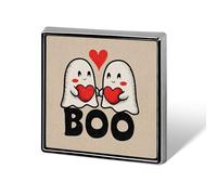 Bonitos fantasmas que entregan corazones rojos para Halloween, San Valentín, unisex, broches y alfileres, cuadrados, ligeros, para solapa, joyería para ropa, chal, sombrero