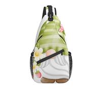 Bonitos gnomos con Flor, Bolso Cruzado en el Pecho, Mochila con Tirantes diagonales, Bolso de Hombro Tipo Bandolera, Mochilas de Viaje para Senderismo para Hombres y Mujeres