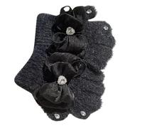 Bonitos guantes de punto con lazo para invierno, guantes de dedo completo, guantes gruesos y cálidos de Navidad con diamantes de imitación para niños, niñas, niños, hombres, resistentes al viento