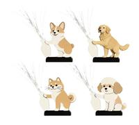 Bonitos imanes de perro, juego de soporte decorativo para bigotes, clip de notas de 2.36 x 2.24 x 0.24 pulgadas con agarre fuerte, acento de resina para nevera, dije de exhibición de pizarra blanca