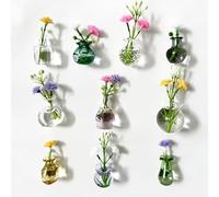 Bonitos mini imanes de jarrón para nevera, pequeños jarrones magnéticos de cristal para nevera, accesorios para refrigerador, exquisitos imanes de cerámica para nevera, bonitas decoraciones de jarrón
