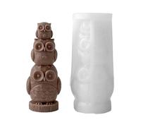 Bonitos moldes de silicona de animales: moldes de silicona reutilizables y apilables en 3D, diseño flexible y antiadherente, estructura fácil de separar, resistente al calor, material duradero
