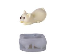 Bonitos moldes de silicona para hornear con forma de perro, aptos para alimentos, para helados, pudines, manualidades, fácil liberación, hechos a mano, bonitos moldes de postre con forma de perro