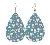 Bonitos pendientes de piel de zorro. Elegante forma de lágrima, perfectos para mujeres y una gran opción decorativa para fiestas y vacaciones.