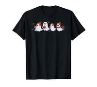 Bonitos Sombreros con Pompones Naranjas de Ghost Squad, Spooky Trick Treat Team Camiseta