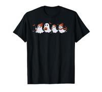 Bonitos Sombreros con Pompones Naranjas de Ghost Squad, Spooky Trick Treat Team Camiseta gráfica económica