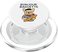 Bonjour Baguette Bulldog Francés Cachorro Parisino PopSockets PopGrip para MagSafe