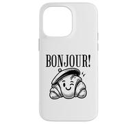 Bonjour Croissant - Lindo Croissant París Francia Amante Carcasa para iPhone 14 Pro Max