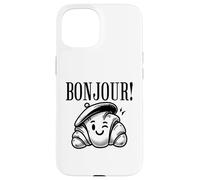 Bonjour Croissant - Lindo Croissant París Francia Amante Carcasa para iPhone 15