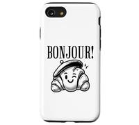 Bonjour Croissant - Lindo Croissant París Francia Amante Carcasa para iPhone SE (2020) / 7 / 8