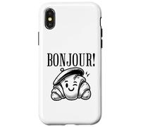 Bonjour Croissant - Lindo Croissant París Francia Amante Carcasa para iPhone X/XS