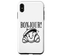 Bonjour Croissant - Lindo Croissant París Francia Amante Carcasa para iPhone XS Max