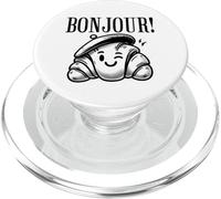 Bonjour Croissant - Lindo Croissant París Francia Amante PopSockets PopGrip para MagSafe