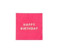 Bonjour Fête - Servilletas pequeñas de papel para fiesta, 3 capas, tamaño de cóctel premium, lámina dorada, Barbie, Princess y Chappell Roan Pink Pony Club, paquete de 20, plegadas de 5 pulgadas