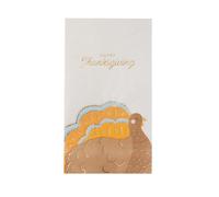 Bonjour Fête - Toallas de papel para invitados de fiesta con diseño de pavo encantador, servilletas grandes de 3 capas para Acción de Gracias, entretenimiento de otoño y regalos de amigos, decoración