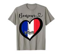 Bonjour Francia Feliz Semana de la Lengua Francesa Feliz Día de la Bastilla Camiseta