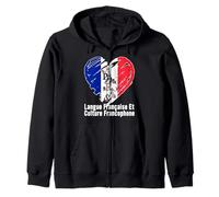 Bonjour Francia Lengua Francesa Día Internacional De La Francofonía Sudadera con Capucha