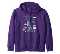 Bonjour I Love Paris! Francia Torre Eiffel regalo Sudadera con Capucha