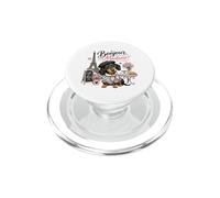 Bonjour Madame Dachshund Paris Café Amante de los Perros PopSockets PopGrip para MagSafe