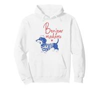Bonjour Madame Dachshund Perro francés Wiener Doxie Lover Sudadera con Capucha