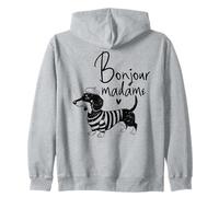 Bonjour Madame Dachshund Perro francés Wiener Doxie Lover Sudadera con Capucha