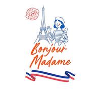 Bonjour Madame Notebook French Aesthetic Composition Notebook for Writing, Journaling & Notes: 150 Lined Pages | 6x9 Inch | Cute Paris Eiffel Tower ... Notebook Gift for Women, Girls & Francophiles