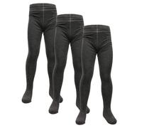 Bonjour - Medias escolares de bambú lisas para niñas, paquete de 3 medias de bambú, colores negro, gris y azul marino, adecuadas para uniforme escolar o uso casual, súper suaves y transpirables