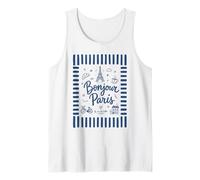 Bonjour Paris Cool Design Doodle para Viajes de Verano a Francia Camiseta sin Mangas