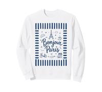 Bonjour Paris Cool Design Doodle para Viajes de Verano a Francia Sudadera